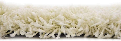 Unique Loom Solid Shag Collection Area Rug (7' 10" Square, Pure Ivory)