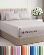 Extra Deep Queen Sheet Set - 6 Piece Breathable & Cooling Sheets - Hotel Luxury Bed Sheets Set - Easy & Secure Fit - Soft, Wrinkle Free & Comfy Sheets Set - Light Grey Sheet Set w/Extra Deep Pockets