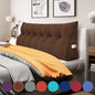 WOWMAX 100% Cotton Corduroy Headboard Pillow – California King Size Back Support Reading Wedge for Bed & Daybed, Plush Handmade Bolster Cushion with Removable Cover, Cozy Bed Rest Pillow, Coffee