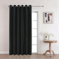 Joydeco Black Blackout Curtains 120 Inches Long, Extra Long Curtains 120 Inch Length 1 Panel for Bedroom, Thermal Insulated Linen Black Out Curtains with Grommets(100x120, Black)