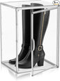 Tall Boot Storage Box 5 Pack, XX-Large Acrylic Shoe Box Sneaker Display Case 11.4'' x 9.8'' x 15.3'' Protection Organizer for Collectibles Clear Plastic Stackable Handbag Organizer with Magnetic Lids
