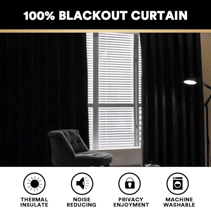 PrinceDeco Blackout Curtains for Bedroom 63 Inches Long 2 Panels Room Darkening Burlap Grommet Drapes for Living Room Thermal Insulated with White Liner Privacy Vertical Window Drapes,Light Grey