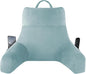 IPYNBAP Back Pillow for Bed Sitting up, Reading Pillow for Sitting in Bed Adult, Back Support Pillow, Memory Foam Sit up Lounge Backrest Pillow with Arms for TV, Couch, Chair, Dorm, 18 Inch, Lake Blue
