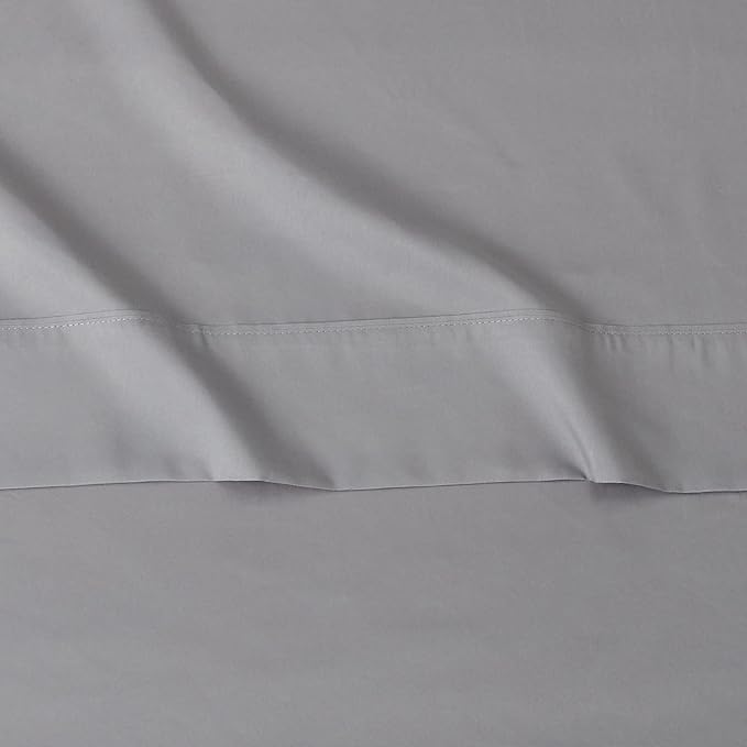 Amazon Basics Lightweight Super Soft Easy Care Wrinkle Free Microfiber 3 Piece Bed Sheet Set with 14-Inch Deep Pockets, Twin, Dark Gray, Solid, Kids, Men & Women Bedding