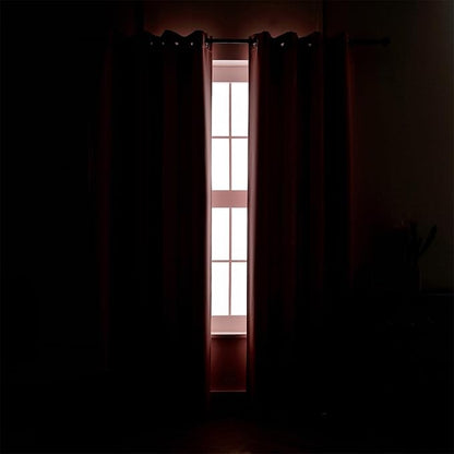 MIUCO 1 Pair Thermal Insulated Grommet 52-Inch-by-63-Inch Blackout Window Curtain Panels with 2 Tie Backs, Pink