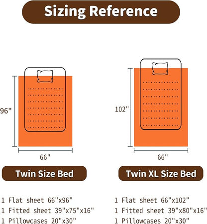 LBRO2M 1000 Thread Count 100% Egyptian Cotton Sheets Set Twin XL, 3 Piece Sets Bed Sheet Deep Pocket Sheet Set 16" Soft Comfortable All Season (Twin XL, Sage Green)