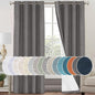 PrinceDeco 100% Blackout Linen Curtains 84 inch Long Thermal Insulated Curtains for Winter Grommet Noise Reducing Window Treatment Drapes for Hall Room,52" Wide Per Panel, Set of 2,Grey