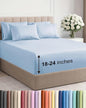 Extra Deep King Sheet Set - 6 Piece Breathable & Cooling Sheets - Hotel Luxury Bed Sheets Set - Easy & Secure Fit - Soft, Wrinkle Free & Comfy Sheets Set - Sky Blue Sheet Set with Extra Deep Pockets
