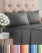 Twin XL 4 Piece Sheet Set - Cooling, Comfy & Breathable - Hotel Luxury Bedding, Includes Fitted Sheet for Women, Men, Kids & Teens - 1 Flat, 1 Fitted Sheet, 2 Pillowcases with Deep Pockets - Charcoal
