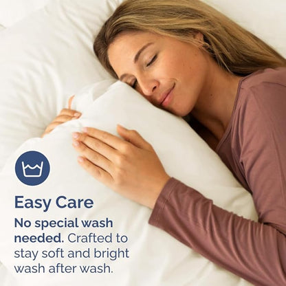 King Pillow Cases Set of 2 - Ultra Soft Hotel Quality Pillowcase Covers - Comfy, Cozy & Wrinkle Free - Shrinkage, Stain & Fade Resistant - Machine Washable Pillow Protectors - 2 Piece Set - Off White
