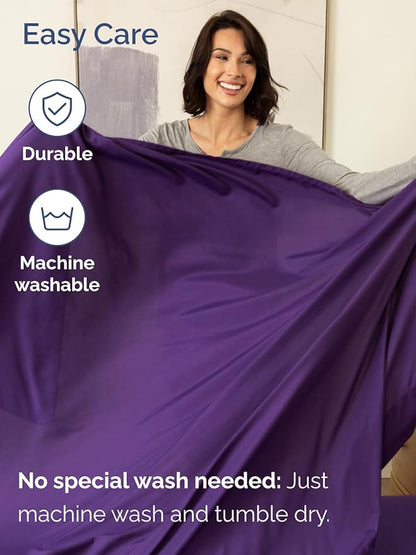 Extra Deep King Sheet Set - 6 Piece Breathable and Cooling Sheets - Hotel Luxury Bed Sheets Set - Easy & Secure Fit - Soft, Wrinkle Free and Comfy Sheets Set - Purple Sheet Set with Extra Deep Pockets
