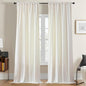 Joydeco Customized Velvet Curtains for Bedroom and Living Room, Heavy Duty Luxury Thermal Insulated White Velvet Curtains Rod Pocket 1 Panel, Custom Size