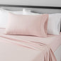 Amazon Basics Lightweight Super Soft, Comfortable Easy Care Microfiber 3-Piece Bed Sheet Set with 14-Inch Deep Pockets, Easy to Wash, Twin XL, Blush Pink, Solid