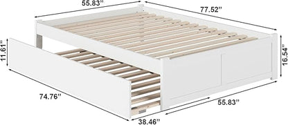 AFI Concord Platform Bed with Footboard & Trundle