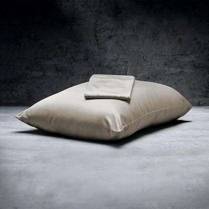 LUXOME 100% Rayon (Viscose) from Bamboo Pillowcase Set (King) | 400 Thread Count | Moisture-Wicking | Envelope Closure | Dune