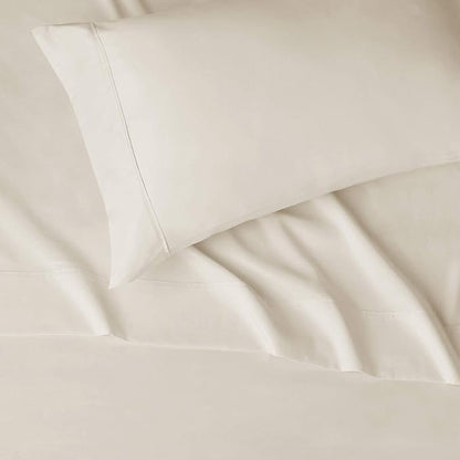 Amazon Basics Lightweight Super Soft Easy Care Wrinkle Free Microfiber 3 Piece Bed Sheet Set with 14-Inch Deep Pockets, Twin, Beige, Solid, Kids, Men & Women Bedding