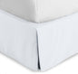 Bare Home King Bed Skirt - 15-Inch Tailored Drop Easy Fit - Bed Skirt for Beds - Center & Corner Pleats (King, White)