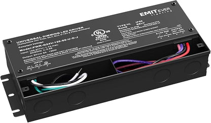EMITEVER Dimmable Led Driver, 2 Packs 120W AC 110V-277V to DC 24V Transformer, 5-in-1 Dimming: ELV/MLV/TRIAC / 0-10V / 1-10V / 10V PWM/Potentiometer, Waterproof IP67 and UL Listed