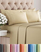 Cal King 6 Piece Sheet Set - Cooling, Comfy & Breathable - Hotel Luxury Bedding, Includes Fitted Sheet for Women, Men, Kids & Teens - 1 Flat, 1 Fitted Sheet, 4 Pillowcases with Deep Pockets - Beige