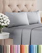 Twin 4 Piece Sheet Set - Cooling, Comfy & Breathable - Hotel Luxury Bedding, Includes Fitted Sheet for Women, Men, Kids & Teens - 1 Flat, 1 Fitted Sheet, 2 Pillowcases with Deep Pockets - Steel Blue