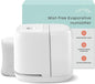 Canopy Bedside Humidifier 2.0, White, 36 HR Run Time, 2.5L Capacity - Reading Light & White Noise - Alleviate Symptoms of Allergies, Flu, Cold, Dry Skin - Humidifier, Filter, Power Cord & Adapter