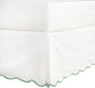 HIG Off-White Chic Queen XL Bed Skirt - Easy Fit Scallop Edge Pleated Bedskirts, 14 Inch Drop Anti-Slip Dust Ruffle, Thick Fabric for Enhanced Privacy, Pre-Washed for Long-Lasting Use(N60022)