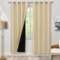 BGment Natural Blackout Curtains 95 Inches Long 2 Panels Set for Living Room, Thermal Insulated 100% Light Blocking Curtains & Drapes, Grommet Soundproof Curtains for Bedroom Window, Each 52 Wide