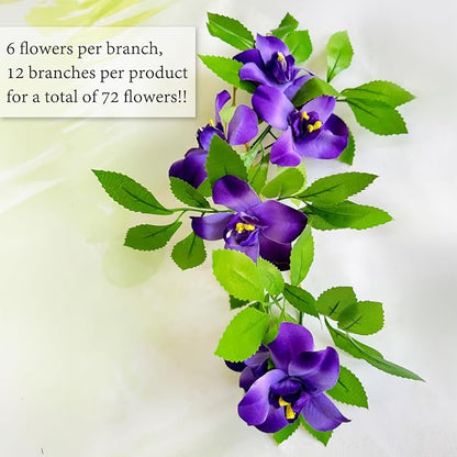 Sumery Expandable Fence Privacy Screen for Balcony Patio Outdoor,Decorative Faux Ivy Fencing Panel,Artificial Hedges (Single Sided Leaves) (1, Branches -Purple Fowers)