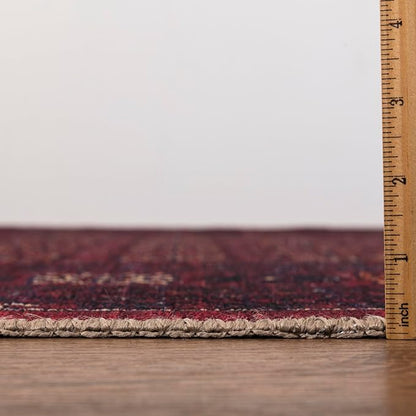 Keen Home Design 6x9 Rug - Machine Washable Area Rug with Non-Slip Backing, Ideal for Living Room, Dining Room, Bedroom - Vintage, Easy Clean, Durable, Low Pile Rug - (6' x 9')