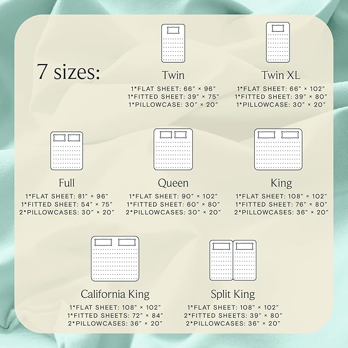 LuxClub 4 PC Sheet Set Bed Sheets Deep Pockets 16" Eco Friendly Wrinkle Free Cooling Machine Washable Hotel Bedding Silky Soft - Aquamarine King