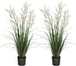 Fake Plants Home Decor Fake Flowers Artificial Plants Outdoor Tall Grass Plant Artificial Pampas Grass Decor Artificial Plants Indoor Fake Grass Living Room Decor Artificial Grass 36“2PCS White