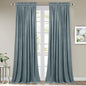 StangH Stone Blue Nursery Bedroom Curtains Super Soft Skin Friendly Velvet Window Drapes Room Darkening Thermal Insulated for Living Room/Doorway, W42 x L84, 2 Panels