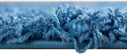 Unique Loom Solid Shag Collection Area Rug (3' 3" x 5' 3" Rectangle, Periwinkle Blue)