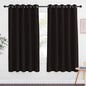 NICETOWN 66 Inch Long Blackout Curtains for Bedroom Living Room, Thermal Insulated Room Darkening Curtains, Light Blocking Blackout Drapes for Bedroom, 66" W x 66" L, 1 Panel, Toffee Brown