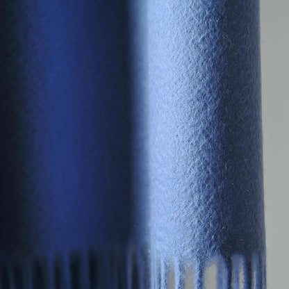 CUDDLE DREAMS Premium Cashmere Throw Blanket with Fringe, Luxuriously Soft (Porcelain Blue)