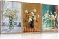 LHIUEM Large Vintage Botanical Floral Framed Canvas Wall Art Set,Boho White Daisy Vase Wall Decor,Modern Flower Sunshine Prints,Rustic Wildflower Artwork for Living Room,Bedroom,Dining Room,Office -16"x24"x3