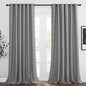 NICETOWN Silver Grey Curtains and Drapes for Window 95" L - Triple Weave Energy Saving Thermal Insulated Solid Grommet Blackout Panels for Patio (80" Wide per Panel, 2 Panels, Silver Grey)