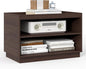 Stackable Storage 2-Shelf, 28" Wide Storage Bins with Open Compartment for Closet Organizers, Wood Stackable Closet Organizer Modern Large Stackable Storage Units for Living Room Hallway, Brown