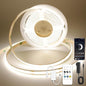 COB LED Strip Light with Remote, Dimmable 32.8FT/10M Flexible High Density LED Light,4000K Natural White 3200LEDs Super Bright LED Light Strip CRI 90+ for Bedroom,Kitchen,DIY Home Decoration