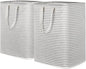 Lifewit 2 Pack Laundry Hamper Large Collapsible Laundry Baskets, Freestanding Waterproof Clothes Hamper with Easy Carry Handles in Laundry Room Bedroom Bathroom College Dorm for Adults, Grey, 2 x 90L
