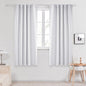 Deconovo Blackout Curtain Panels for Kids Bedroom Room Darkening Back Tab and Rod Pocket Curtains 42Wx72L Inch Greyish White 2 Panels