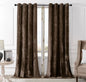 SMILETIME Chocolate Crushed Velvet Curtains 52x108 inch Luxurious Thermal Insulated Soundproof Drapes for Living Room Bedroom Office Soft and Durable Light-Filtering Window Treatments, 2 Panels