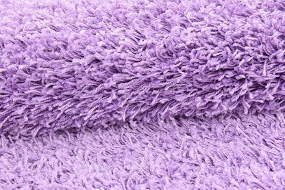 Unique Loom Solid Shag Collection Area Rug (4' 1" x 6' 1" Rectangle, Lilac)