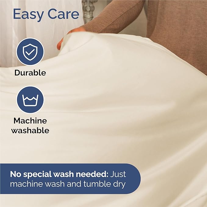 King 6 Piece Sheet Set - Cooling, Comfy & Breathable - Hotel Luxury Bedding, Includes Fitted Sheet for Women, Men, Kids & Teens - 1 Flat, 1 Fitted Sheet, 4 Pillowcases with Deep Pockets - Off White