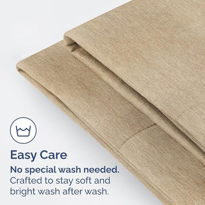 Queen Pillow Cases Set of 2 - Ultra Soft Hotel Quality Pillowcase Covers - Comfy, Cozy & Wrinkle Free - Shrinkage and Fade Resistant - Machine Washable Pillow Protectors - 2 Piece Set - Heathered Tan