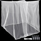 4 Corners Mosquito Net for Mosquiteros para Camas Bed Canopies Netting Bed Drapes Rectangular Mosquito Mesh for Camping Home Outdoor Travel(White B,L75 X W71 X H79 Inch,2 Opening)
