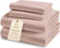 LANE LINEN Luxury 100% Egyptian Cotton Bed Sheets Full Size - 1000 Thread Count, Fully Elasticized Reinforced 15" Extra Deep Pocket Full Sheets, Soft & Comfy Sateen Weave for Silky Finish-Sepia Rose