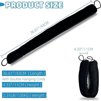 Door Draft Stopper 36 Inches Length x 4 Inches Width, Weighted Under Door Noise Blocker, Heavy Duty Under Door Draft Blocker Bottom Door Seal Noise and Air, Door Guard Saving Energy - Black