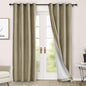 Macochico 100% Blackout Curtains Luxury Chenille Curtains for Living Room Thermal Blackout Curtains for Bedroom Hotel Banquet Classic Decor Soil Brown Curtains with Tieback 72" Wx96 L Grommet 1 Panel