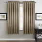 StangH Velvet Curtains 63 inch Length - Luxury Short Kitchen Curtains Room Darkening Heat Blocking Window Curtain Panels for Short Window/French Door, Camel Beige, W52 x L63, 2 Panels